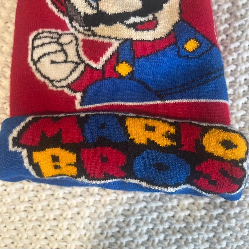 Super Mario Bros Red Knit Beanie One Size